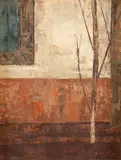 Laranja, Branco e Azul by José Paulo Moreira da Fonseca, óleo sobre tela, offered Feb 2025