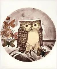 Coruja by Aldemir Martins, 1979, serigrafia, offered Feb 2025