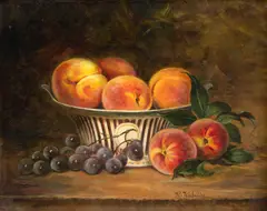 Natureza Morta by R. Rabello, óleo sobre tela, offered Feb 2025