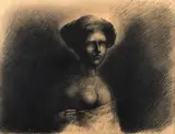 Marcelo Grassmann, Sem Título, crayon e carvão sobre papel