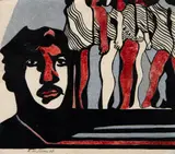 Desfile de Miss by Rubens Gerchman, 1967, acrílica sobre papel, offered Feb 2025