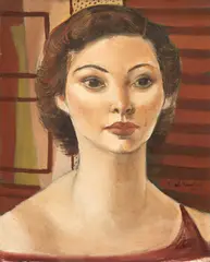 Retrato de Maria Luiza Moreira de Andrade (Dadá) by Di Cavalcanti, 1957, óleo sobre tela, offered Feb 2025