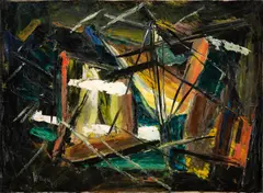 Wega Nery, Abstrato, 1958, óleo sobre tela