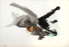 Manabu Mabe, Abstrato, 1960, guache sobre papel