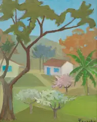 Paisagem by Francisco Rebolo, 1974, óleo sobre tela, offered Feb 2025