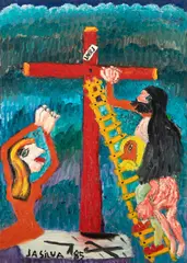 José Antônio da Silva, Descida da Cruz, 1985, óleo sobre tela