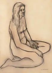 Figura Feminina by Mario Zanini, grafite sobre papel, offered Feb 2025