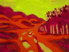 Rodrigo Andrade, Caminhos do Sertão II, 2019, óleo sobre tela sobre mdf