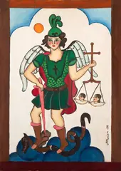 Sem Título by Mirian Inês da Silva, 1988, óleo sobre madeira, offered Feb 2025