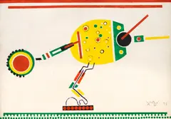 Niobe Xandó, Sem Título, 1975, acrílica sobre madeira