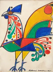 Galo by Aldemir Martins, 1967, acrílica sobre tela, offered Feb 2025