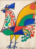 Aldemir Martins, Galo, 1967, acrílica sobre tela