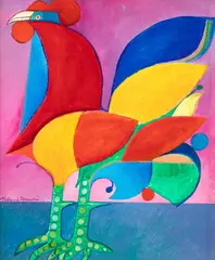 Aldemir Martins, Galo, 1973, acrílica sobre tela
