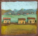 Fulvio Pennacchi, Paisagem Brasileira Com Mar, 1988, óleo sobre duratex