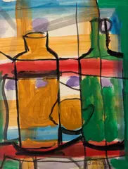 Sem Título by Aldo Bonadei, 1965, guache sobre papel colado em placa, offered Dec 2024