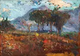 João Timótheo da Costa, Paisagem - Rio de Janeiro, óleo sobre madeira