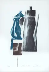 Bules E Taças by Carlos Scliar, 1987, serigrafia, offered Dec 2024