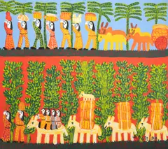 Agricultores by Antônio Poteiro, 2007, óleo sobre tela, offered Dec 2024