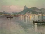 Paisagem - Rio de Janeiro by Torquato Bassi, óleo sobre tela, offered Dec 2024
