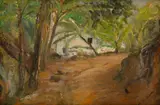 Jorge Mori, Paisagem, 1945, óleo sobre tela colada em madeira