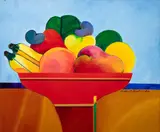 Aldemir Martins, Cesto De Frutas, 1984, acrílica sobre tela