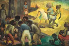 Sem Título by Antonio Gomide, 1959, óleo sobre madeira, offered Dec 2024