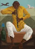 Clóvis Graciano, Flautista, 1967, óleo sobre tela