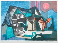 Ariadne by Roberto Burle Marx, 1988, litogravura, offered Dec 2024