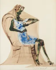 Sem Título by Clóvis Graciano, 1969, guache sobre papel, offered Dec 2024