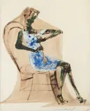 Clóvis Graciano, Sem Título, 1969, guache sobre papel