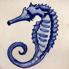Cavalo Marinho by Paulo Rossi Osir, 1946, pintura em baixo esmalte sobre azulejo, offered Nov 2024