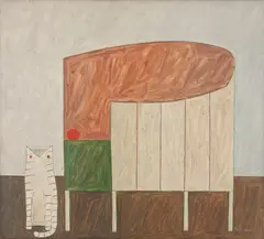 Série Gatos by Gustavo Rosa, 1981, óleo sobre tela, offered Nov 2024