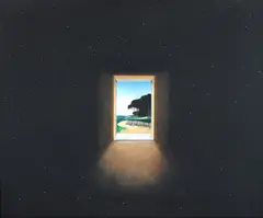 The Door by Antonio Peticov, 1975, óleo sobre tela, offered Nov 2024