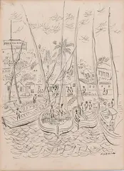 Porto by Noemia Mourão, 1972, nanquim sobre papel, offered Nov 2024