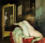 Estela Pereda, Elespejo - Série: La Otra Realidad, 1981, óleo sobre placa