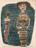 Massimo Campigli, Les Promeneuses, 1957, litogravura sobre papel