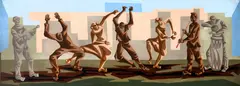 Capoeira by Clóvis Graciano, óleo sobre tela, offered Nov 2024