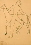 Figura Feminina com Cavalo by Victor Brecheret, nanquim sobre papel, offered Nov 2024