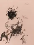 Nu Feminino by Guilherme de Faria, desenho a nanquim, offered Nov 2024