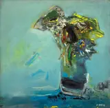 Danilo Di Prete, Vaso de Flores, óleo sobre tela