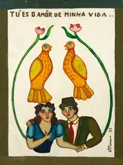 Tu És O Amor Da Minha Vida by Mirian Inês da Silva, 1983, óleo sobre madeira, offered Nov 2024