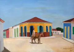 Paisagem da Bahia by Di Cavalcanti, 1962, óleo sobre tela, offered Nov 2024