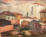 Raphael Galvez, Ponte Pequena, 1946, óleo sobre madeira