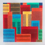 Claudio Tozzi, Painel BCN - Alphaville - Estudo de Detalhes, 1984, acrílica sobre tela colada em madeira,