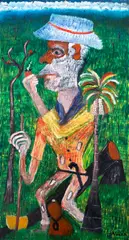 Retrato De Meu Pai by José Antônio da Silva, 1991, óleo sobre tela, offered Oct 2024