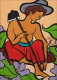 Januário, O Lavrador, 1985, acrílica sobre tela