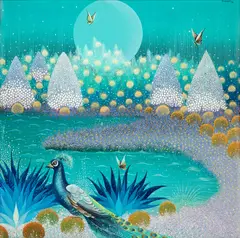 Sem Título by Mario Campello, 1982, pontilhismo sobre tela, offered Oct 2024