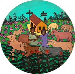 Sem Título by Waldomiro de Deus, 1985, óleo sobre tela, offered Oct 2024