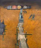 Yuji Tamaki, Alagados, 1970, óleo sobre tela