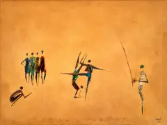Carybé, Sem Título, 1973, aguada sobre cartão